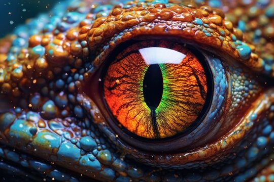 close up of a reptile eye
