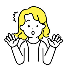 かわいい人物のイラストシリーズ _ 中性的な人物 _ 驚く