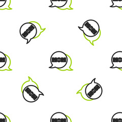 Line Speech bubble mom icon isolated seamless pattern on white background. Happy mothers day. Vector