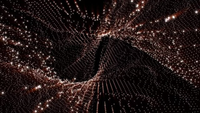abstract waves of red color on a black background slow motion