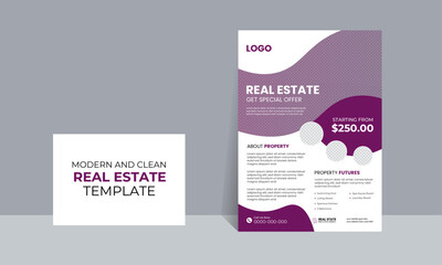 professional real estate flyer template, corporate real estate flyer design
