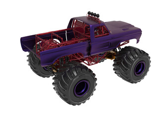Monster truck 3d isolated