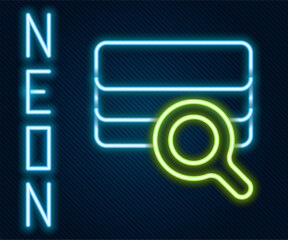 Glowing neon line Agricultural soil test and results icon isolated on black background. Digital soil analysis. Colorful outline concept. Vector