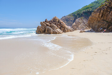Kogelbay Beach Western Cape South Africa, Kogelbay Rugged Coast Line with spectacular mountain road. Garden route during summer