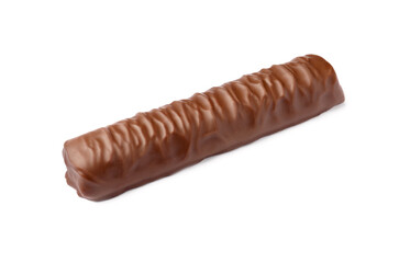 Sweet tasty chocolate bar isolated on white