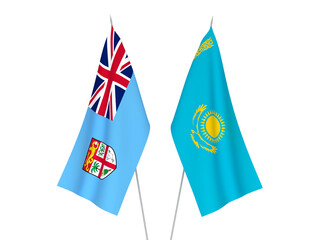 Kazakhstan and Republic of Fiji flags