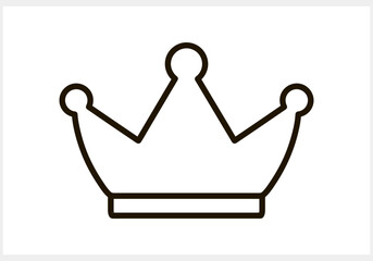 Doodle crown icon isolated. Sketch clipart. Vector stock illustration. EPS 10