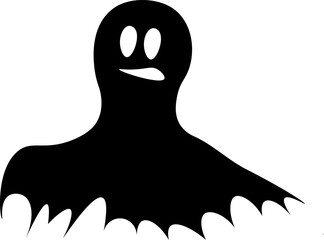 Spooky Ghost Halloween Vector Illustration