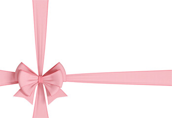 3D Render Valinte Bow Ribbon