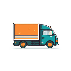 Fototapeta na wymiar Delivery truck. Delivery service concept. Vector illustration.