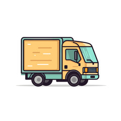 Fototapeta na wymiar Delivery truck. Delivery service concept. Vector illustration.