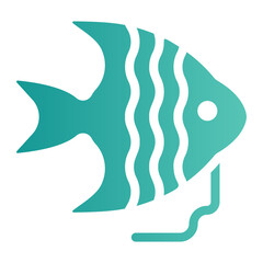Naklejka premium angelfish gradient icon