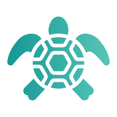 sea turtle gradient icon