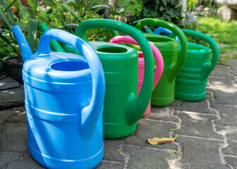 watering can in the garden