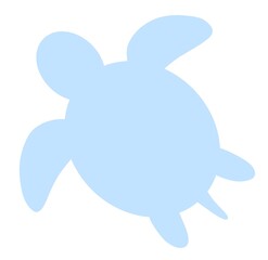 ウミガメのシルエット