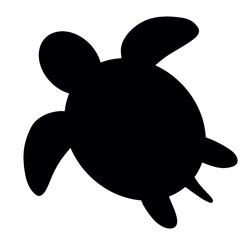 ウミガメのシルエット