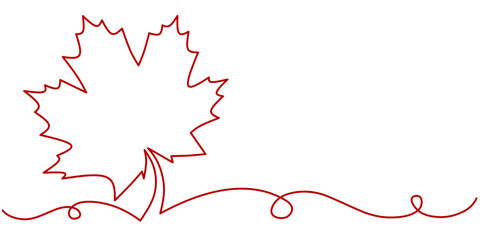 Canada day line art style vector illustration, canada day background