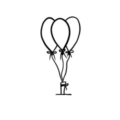 heart shaped balloons lined design, 60s, clip art, love, element, face, illustration, cute, icon, vector, 70s, graphic, cartoon, emoji, sticker, emoticon, pictograph, symbol, line art, logotype, retro