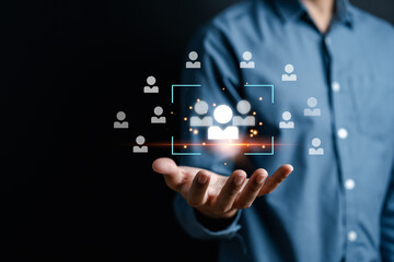 Selective new career recruitment sites. recruiting with online technology. unemployment finding new jobs, search for resume register job interview, find your career human resource concept.