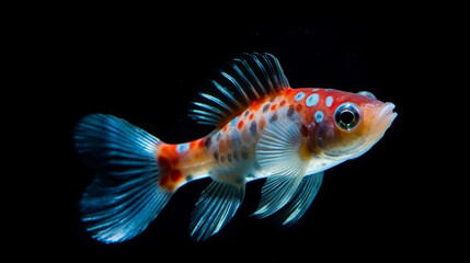 Fototapeta premium A pygmy fish swimming,Generative AI