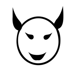 illustration of a devil face