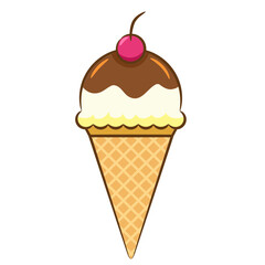 ice cream cone vector 