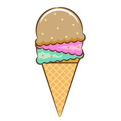 ice cream cone vector 