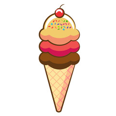 ice cream cone vector 