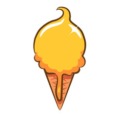 ice cream on a white background