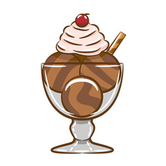 ice cream in a glass