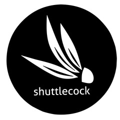 Simple shuttlecock logo design vector 