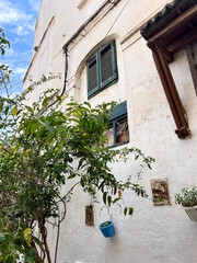 Narrow streets and stairs in Casbah of Algiers 