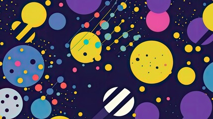 memphis dots features colorful seamless pattern