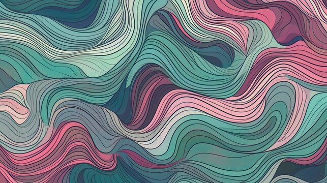 illustration background with squiggly lines seamless pattern