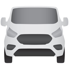 White simple bus in vector line