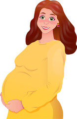 Pregnant Cartoon Girl