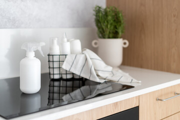 professional products for washing kitchen on glass ceramic hob