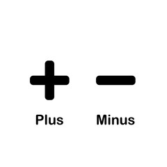 Obraz premium Plus minus icon vector logo design template
