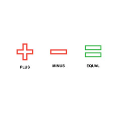Obraz premium Plus minus icon vector logo design template