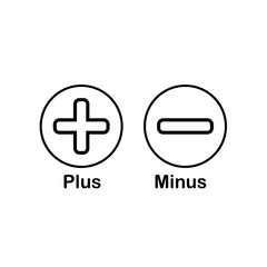 Fototapeta premium Plus minus icon vector logo design template