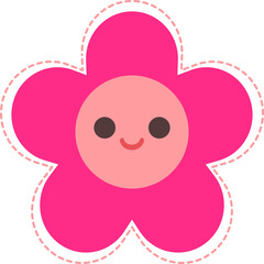 Kawaii pink flower