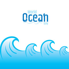 World ocean day. Vector illustration