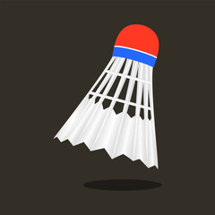 Shuttlecock icon isolated of background flat designe.