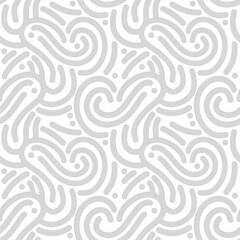 Abstract Line Seamless Pattern Repeat White Background