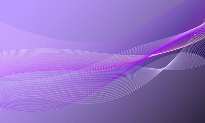 violet purple lines wave curves with soft gradient abstract background