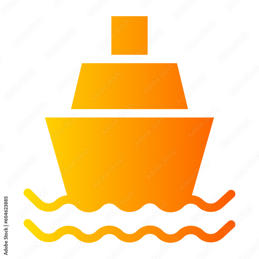 Sticker boat icon