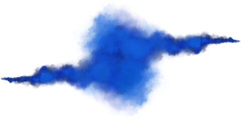 Blue smokes on a white background