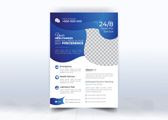 Corporate healthcare and medical flyer or and book cover template.

