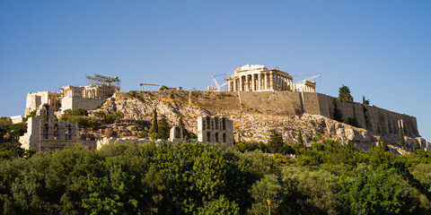 Fototapeta na wymiar Acropolis of Athens view from west side 