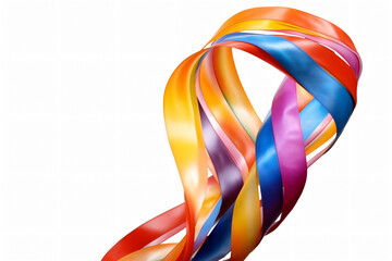 Free photo waving ribbon in lgbt colors made with Generative AI